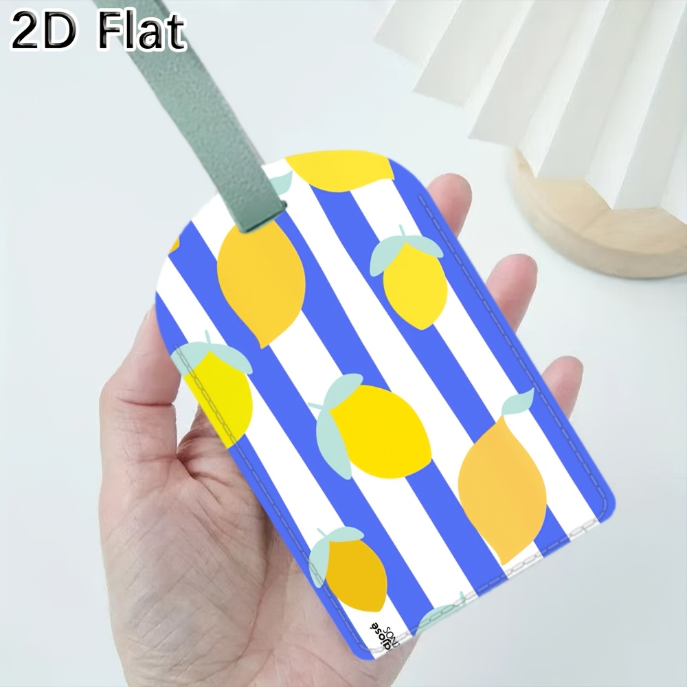 Luggage Tag with Lemon Striped - đánh giá và giá Luggage Tag Leather