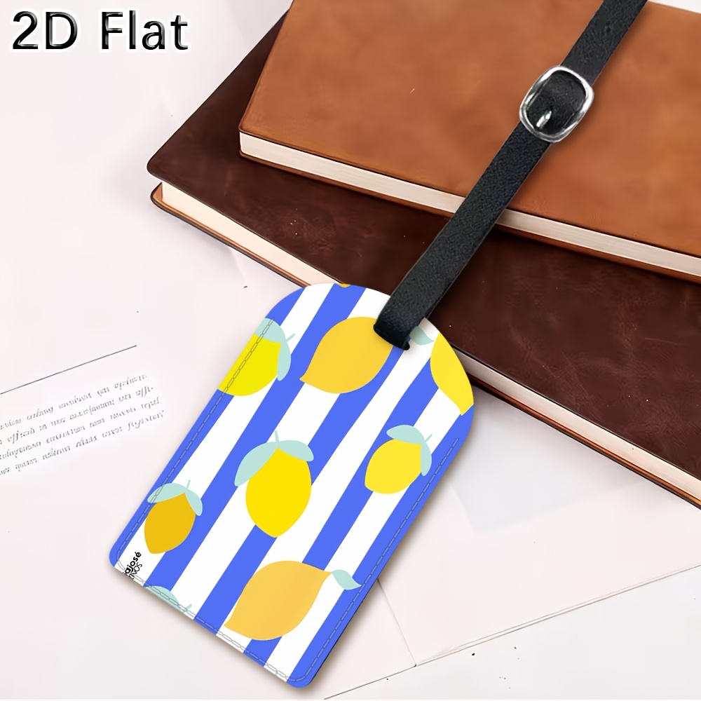 Luggage Tag with Lemon Striped - đánh giá và giá Luggage Tag Leather