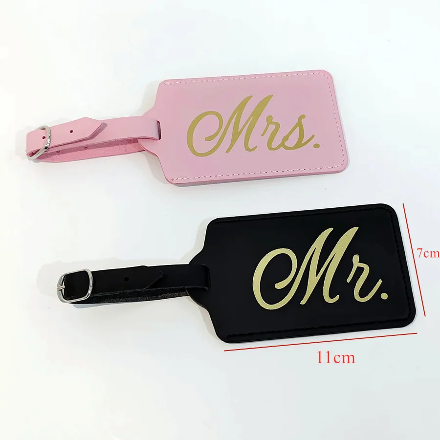 2PCS/Set Mr Mrs Couples Luggag - đánh giá và giá Luggage Tag Leather