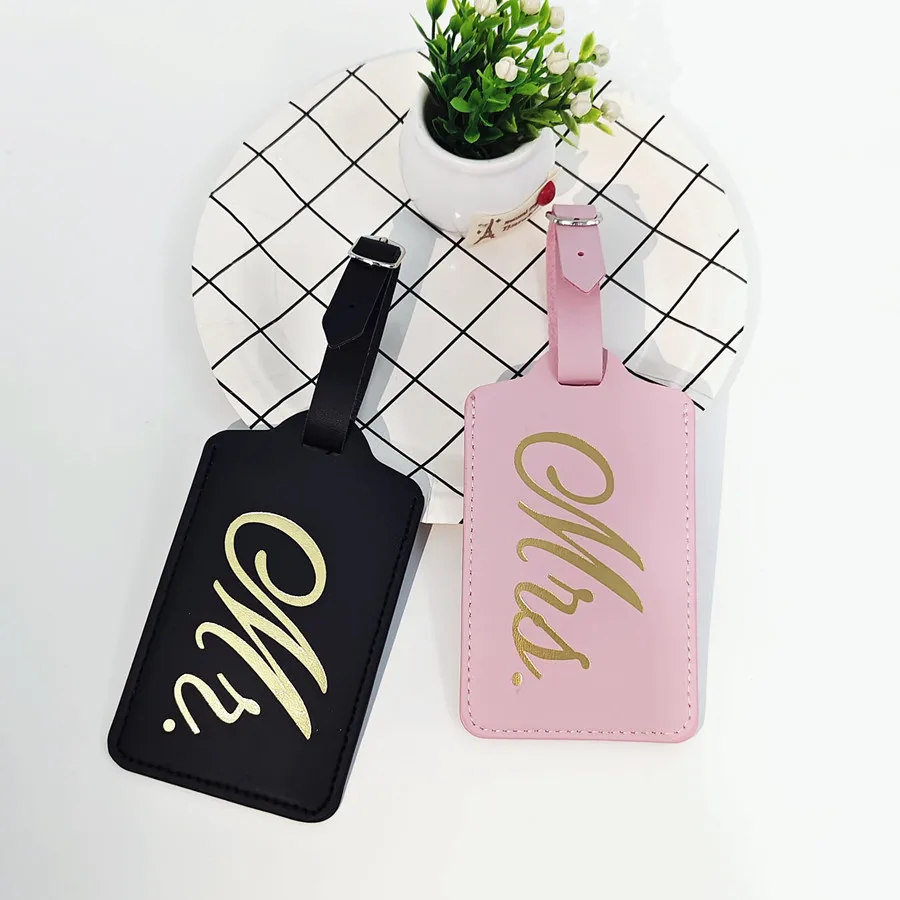 2PCS/Set Mr Mrs Couples Luggag - đánh giá và giá Luggage Tag Leather