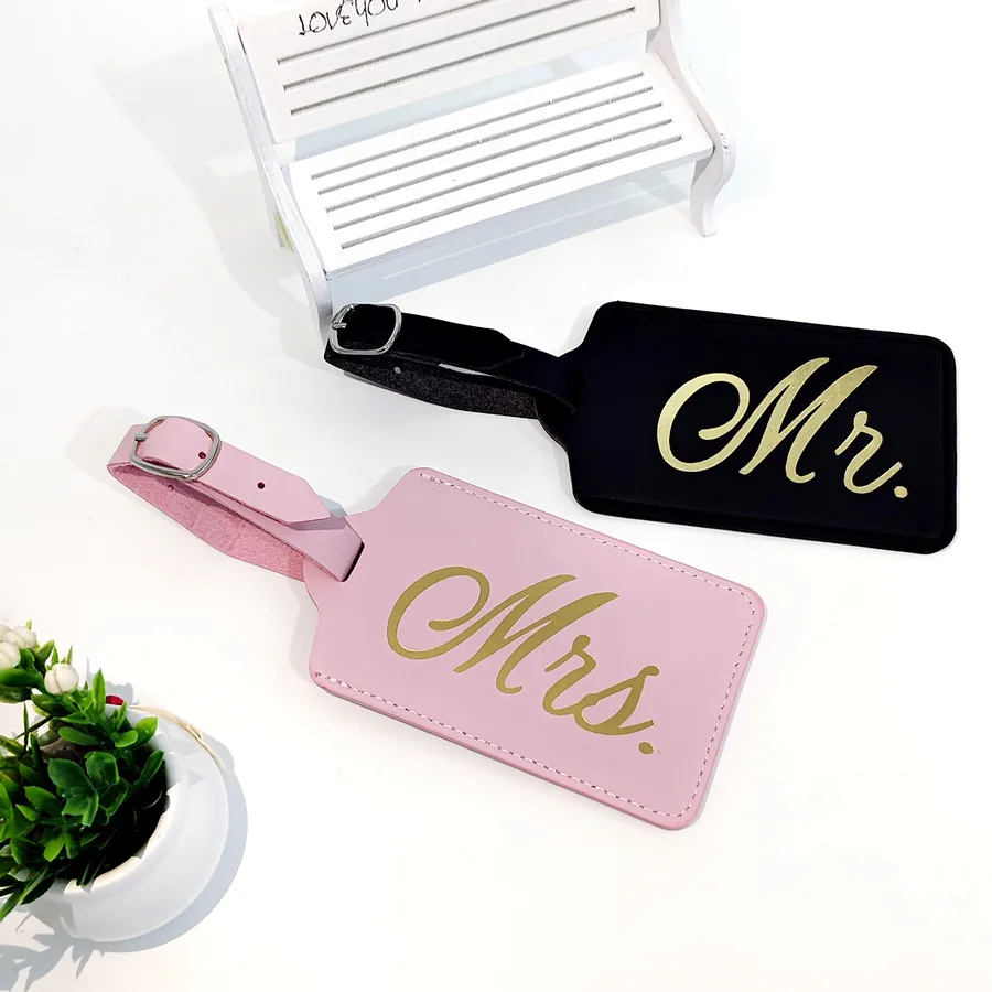 2PCS/Set Mr Mrs Couples Luggag - đánh giá và giá Luggage Tag Leather