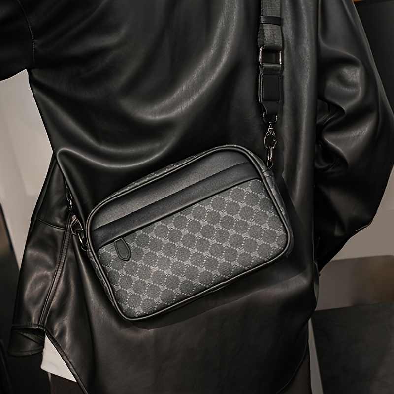 Men Classic Print PU Crossbody - đánh giá và giá Camera Bag Travel