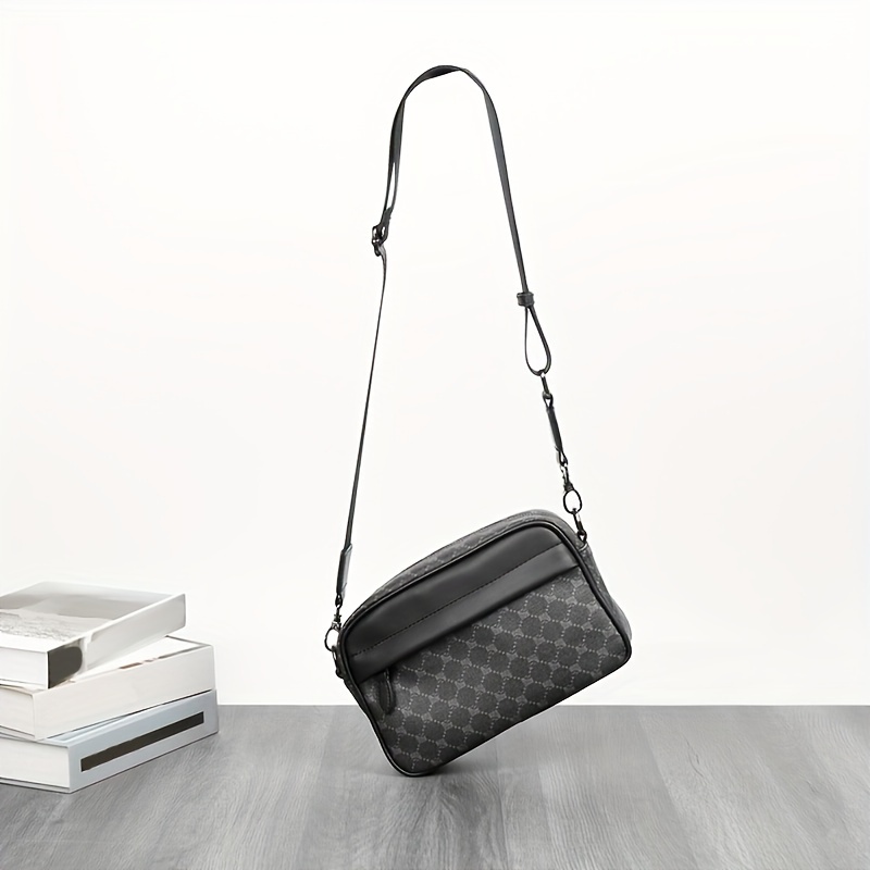 Men Classic Print PU Crossbody - đánh giá và giá Camera Bag Travel