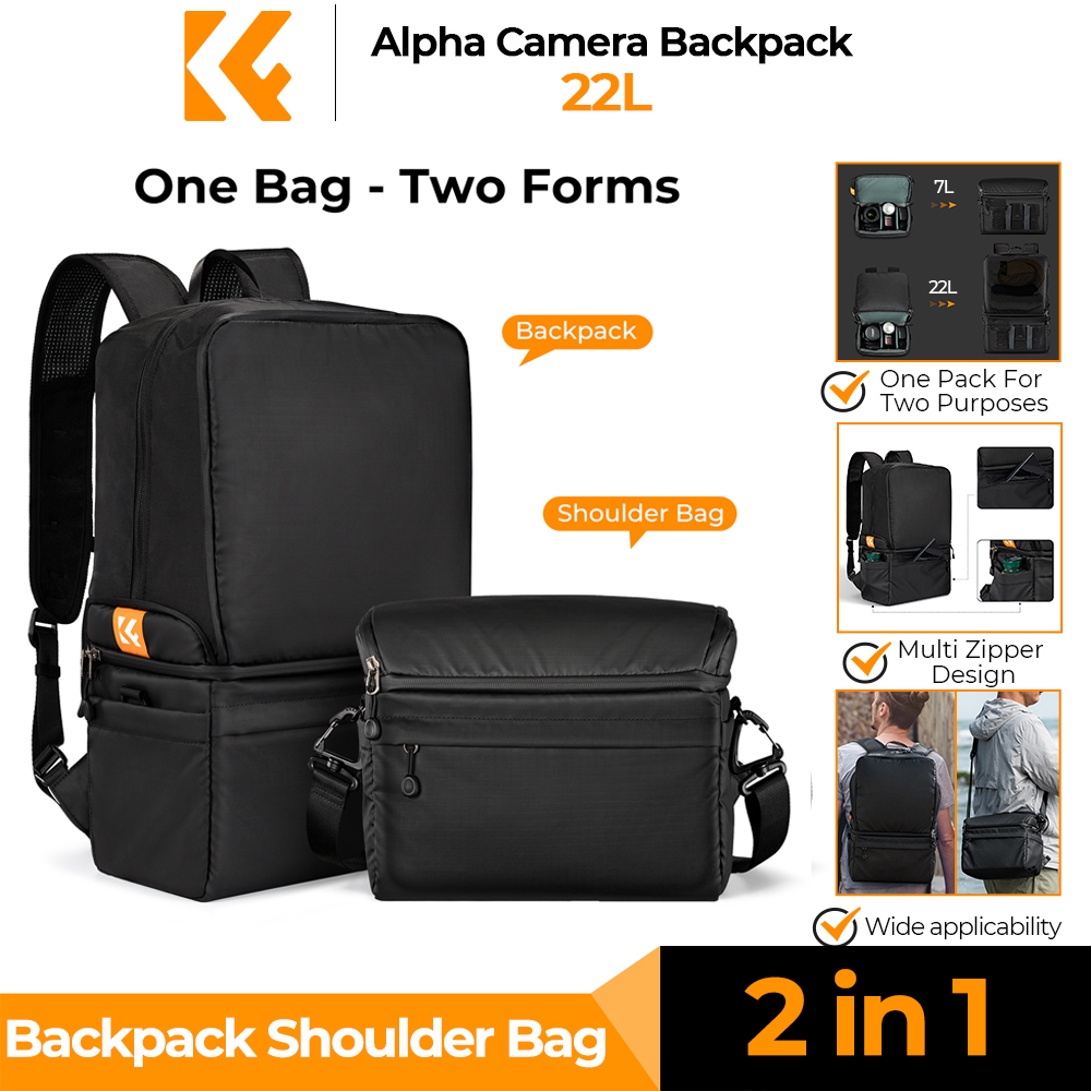 K&F CONCEPT 22L Camera Backpac - đánh giá và giá Camera Bag Travel