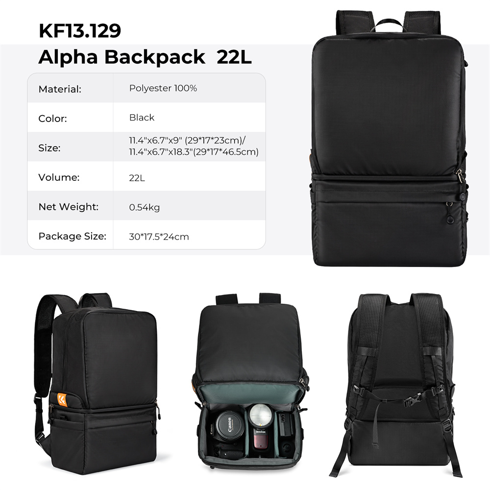 K&F CONCEPT 22L Camera Backpac - đánh giá và giá Camera Bag Travel