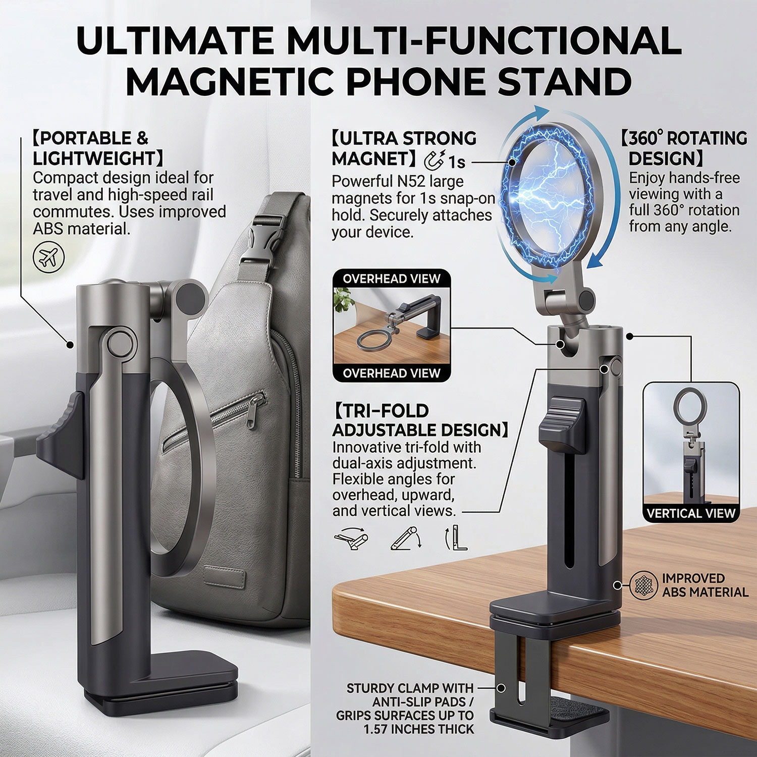 Adjustable Universal Magnetic  - đánh giá và giá Phone Holder Airplane