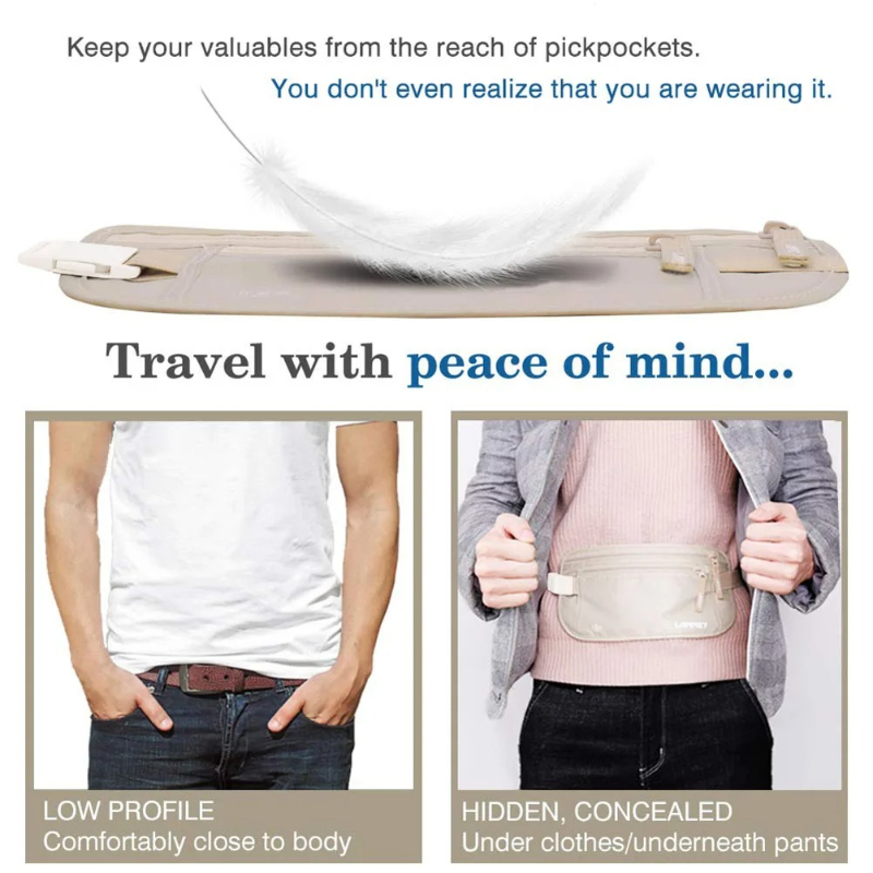 Invisible Travel Waist Packs P - đánh giá và giá Travel Accessories Passport Holder