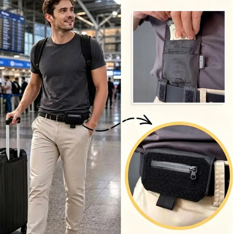 Portable Waist Belt Wallet,Men - đánh giá và giá Travel Accessories Passport Holder